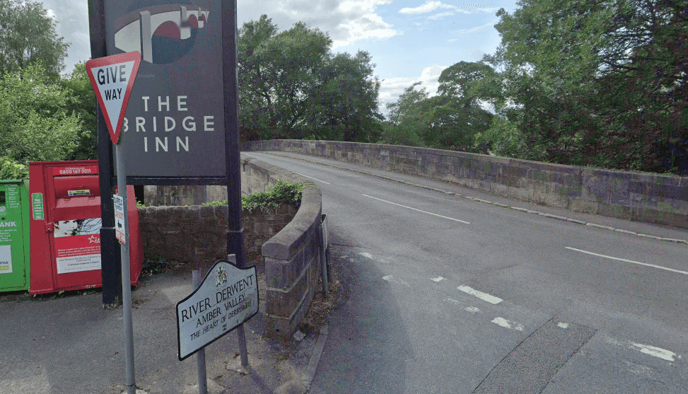Makeney Road Duffield Bridge, has been closed after suspected military weapons were found in a river. Makeney Road Duffield Bridge, has been closed after suspected military weapons were found inriver derwent