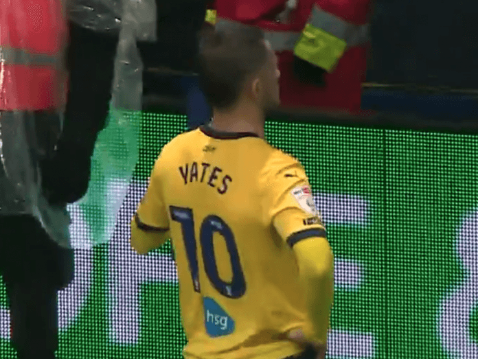 Jerry Yates celebrates his crucial equalizer for Derby County at Deepdale. Jerry Yates celebrates his crucial equalizer for Derby County at Deepdale.