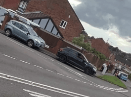 llegal parking creates congestion and hazards during school drop-offs.